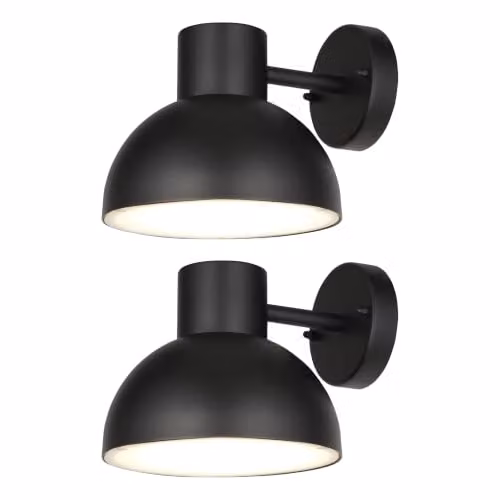 First Choice Lighting Arkle Set of 2 Black IP44 Modern Outdoor Wall Lights – 4