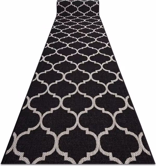 RugsX Floorlux Sisal Runner in Black, W/D/H: 120 x 190 cm – 1