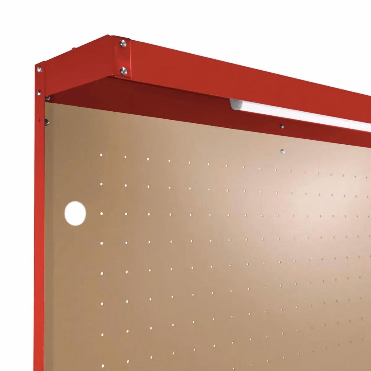 Monstershop Workbench with Pegboard and Light, Red, W/D/H: 120 x 60 x 200 cm – 5
