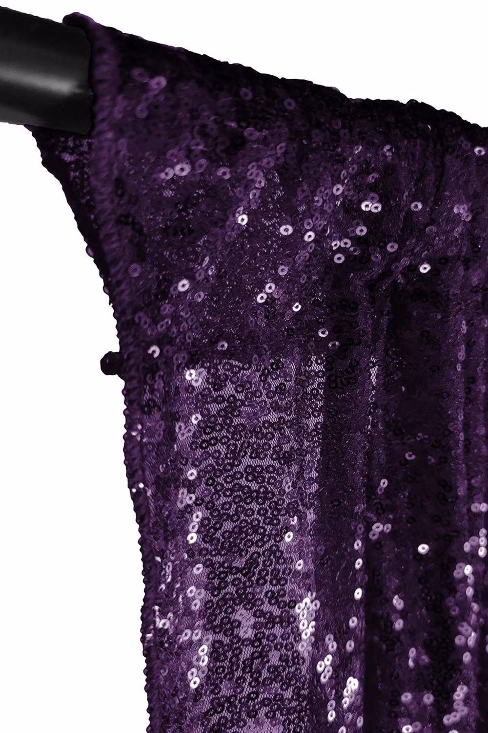 Neel Blue Shiny Sequin Backdrop Glitter Curtain in Purple, W: 121.92 cm, H: 274.32 cm