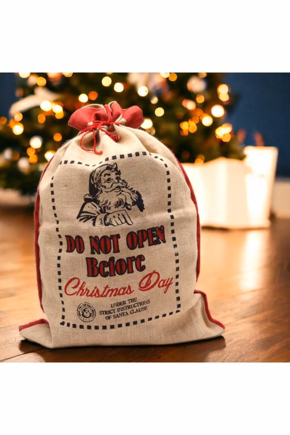 KDMD Do Not Open Before Christmas Jute Sack in Brown – 2