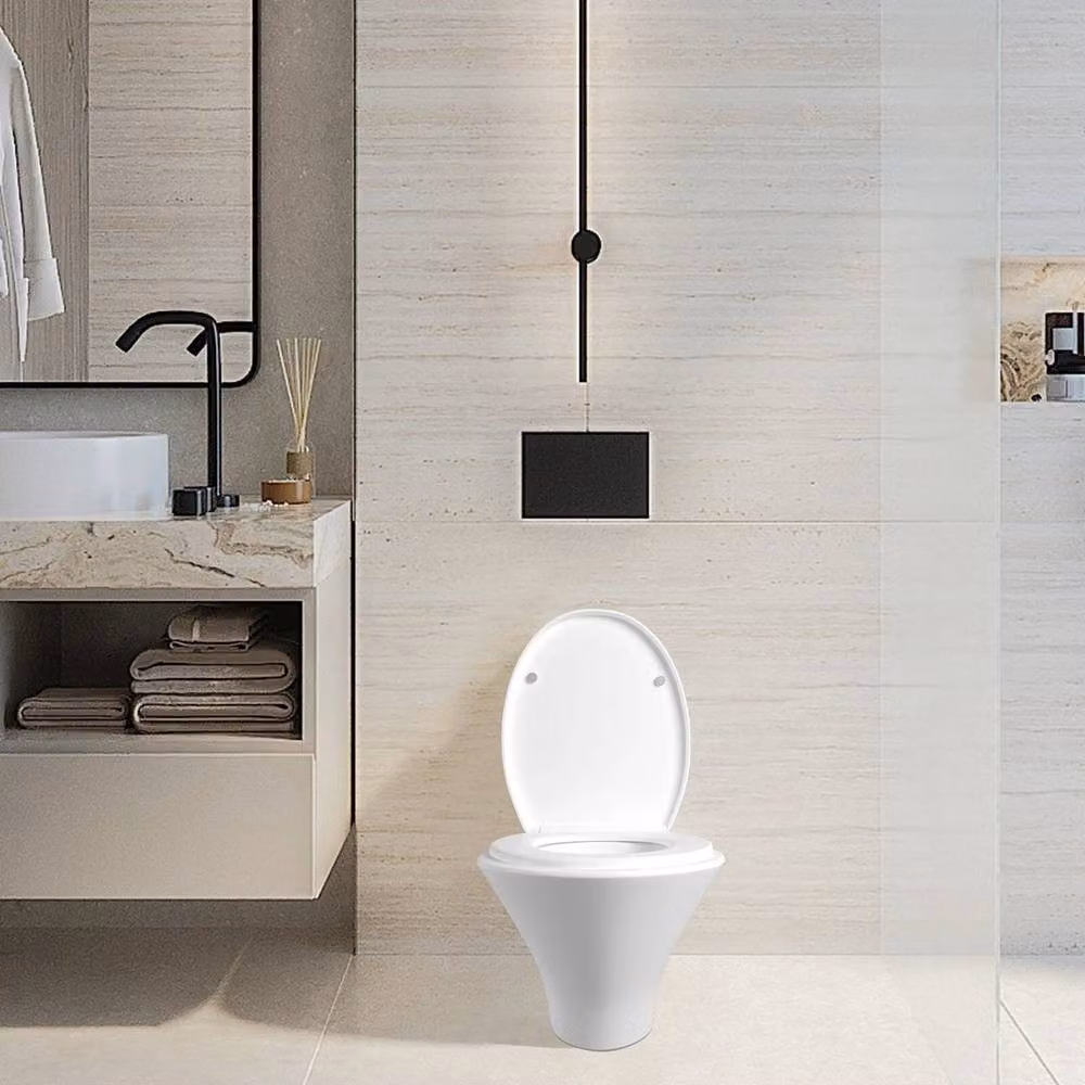 Kelvenix Luxury O-Shaped Soft Close Toilet Seat in White, W: 52 cm – 2