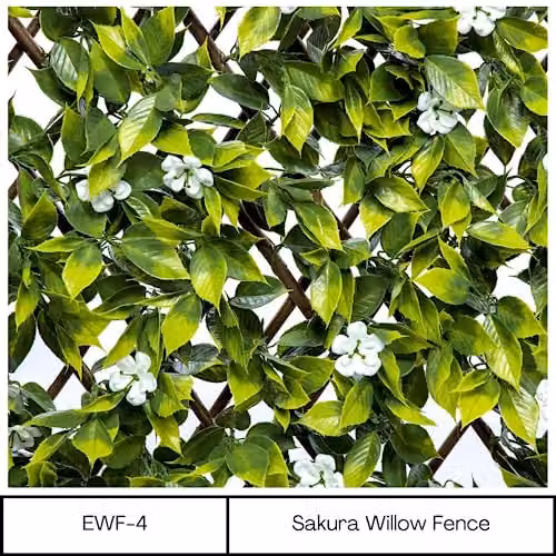 Ark Mat Expanding Wooden Trellis Artificial Hedge Privacy Screen in Green and Multicolour, W: 200 cm, H: 100 cm – 2