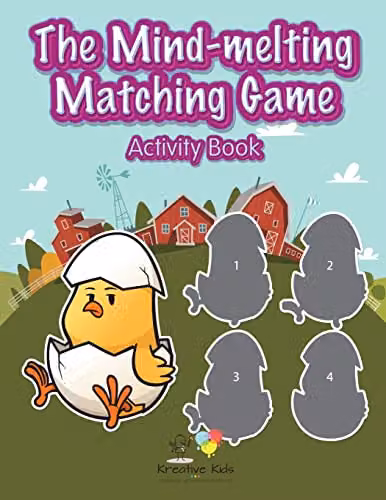 Kreative Kids The Mind-melting Matching Game Activity Book, Multicolour, H: 27.94 cm, W: 21.59 cm