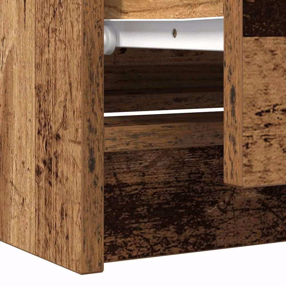 Berkfield Home Rustic Old Wood TV Cabinet in Brown, W/D/H: 100 x 35 x 54 cm – 6