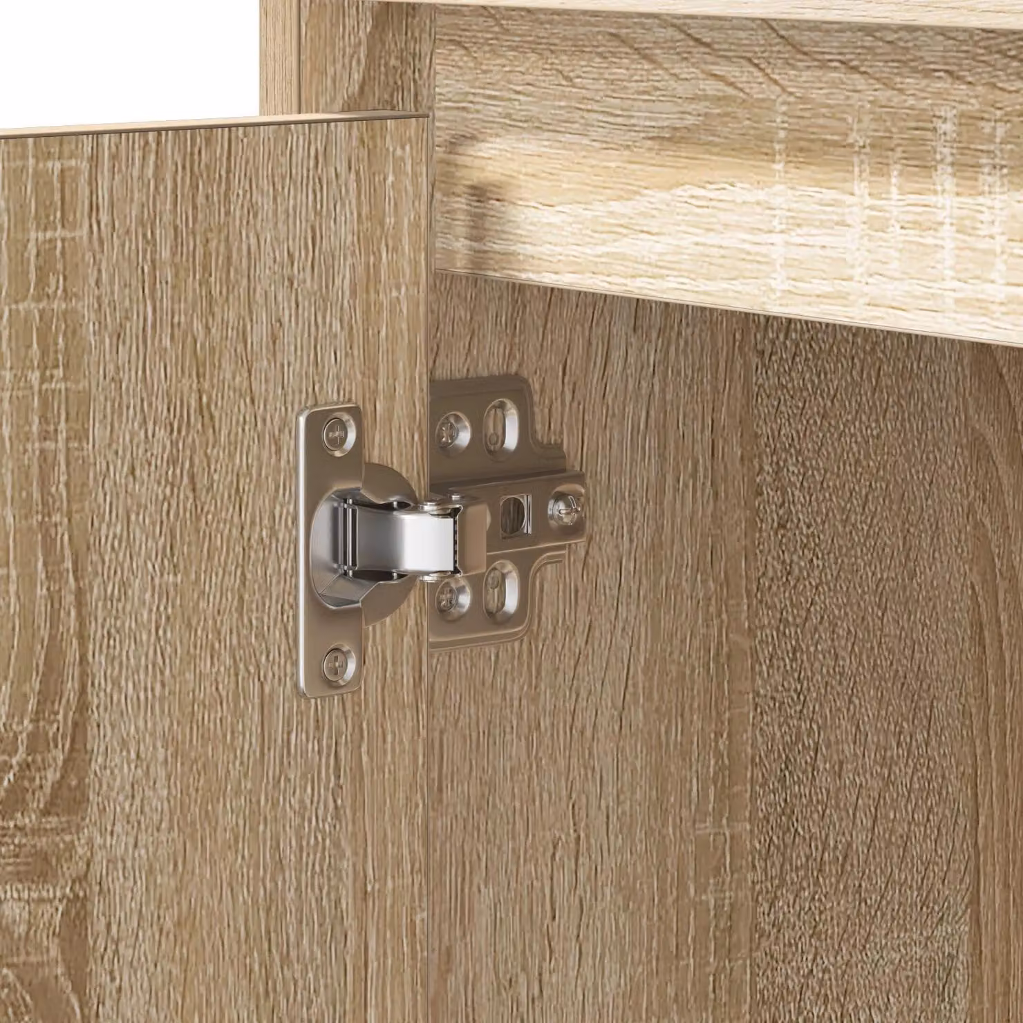 Berkfield Home Bedside Cabinet with Integrated LED in Sonoma Oak Brown, W/D/H: 50 x 34 x 50 cm – 2