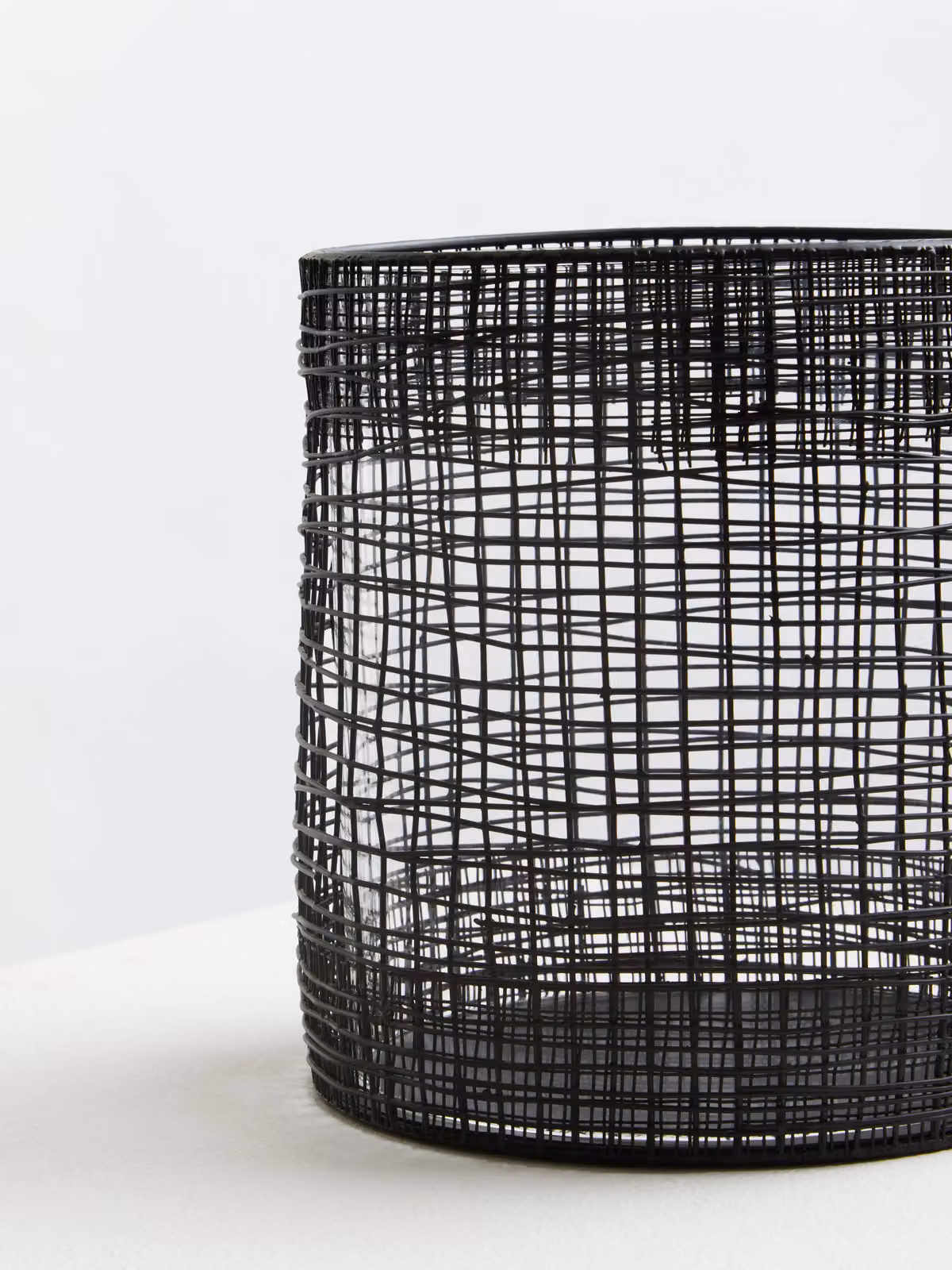 Orsina Cylindrical Black Lantern with Transparent Glass Shade for Indoor and Outdoor Decor – 5