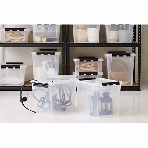 SmartStore 66L Large Plastic Storage Boxes with Lid, 2 Pack, Clear, L59 x W39 x H43 cm – 2