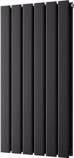 Typhoon Black Designer Double Panel Radiator, H: 80.0 cm, W: 40.8 cm