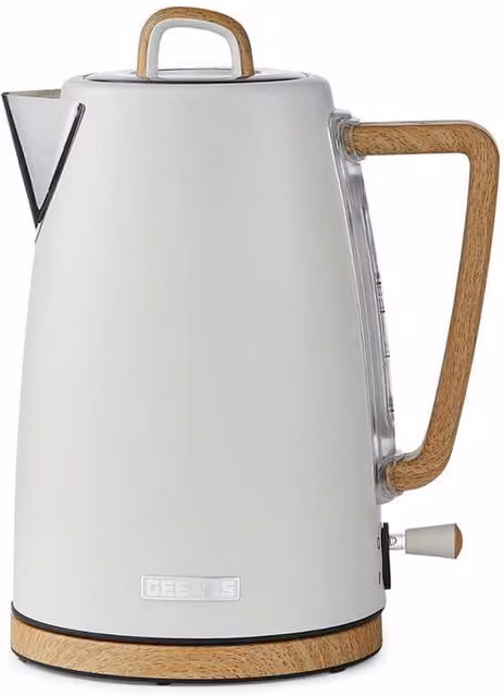 Geepas NordiQ Design 1.7L Cordless Kettle 3000W Rapid Boil Stainless Steel in Cream