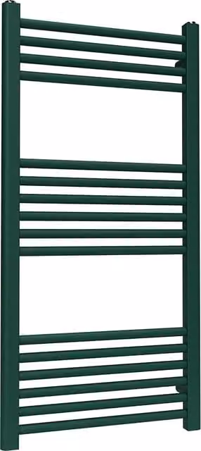 Lux Heat Coloured Steel Towel Radiator in Green, Wall Mounted