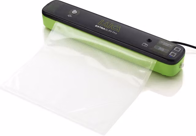 Laica Green Vacuum Food Sealer Machine with External Bar for Sous Vide