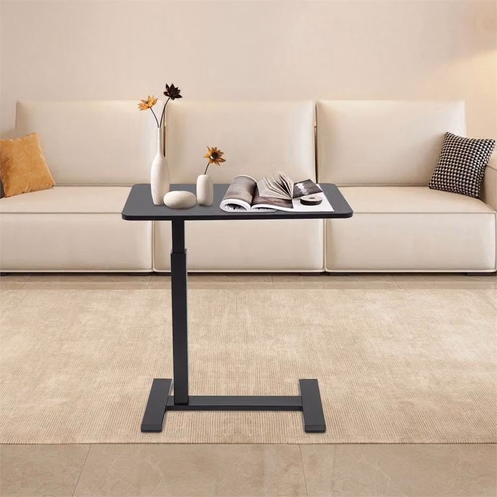 Nordara Pneumatic Mobile Overbed Table in Black with Height Adjustment and Castors – 3