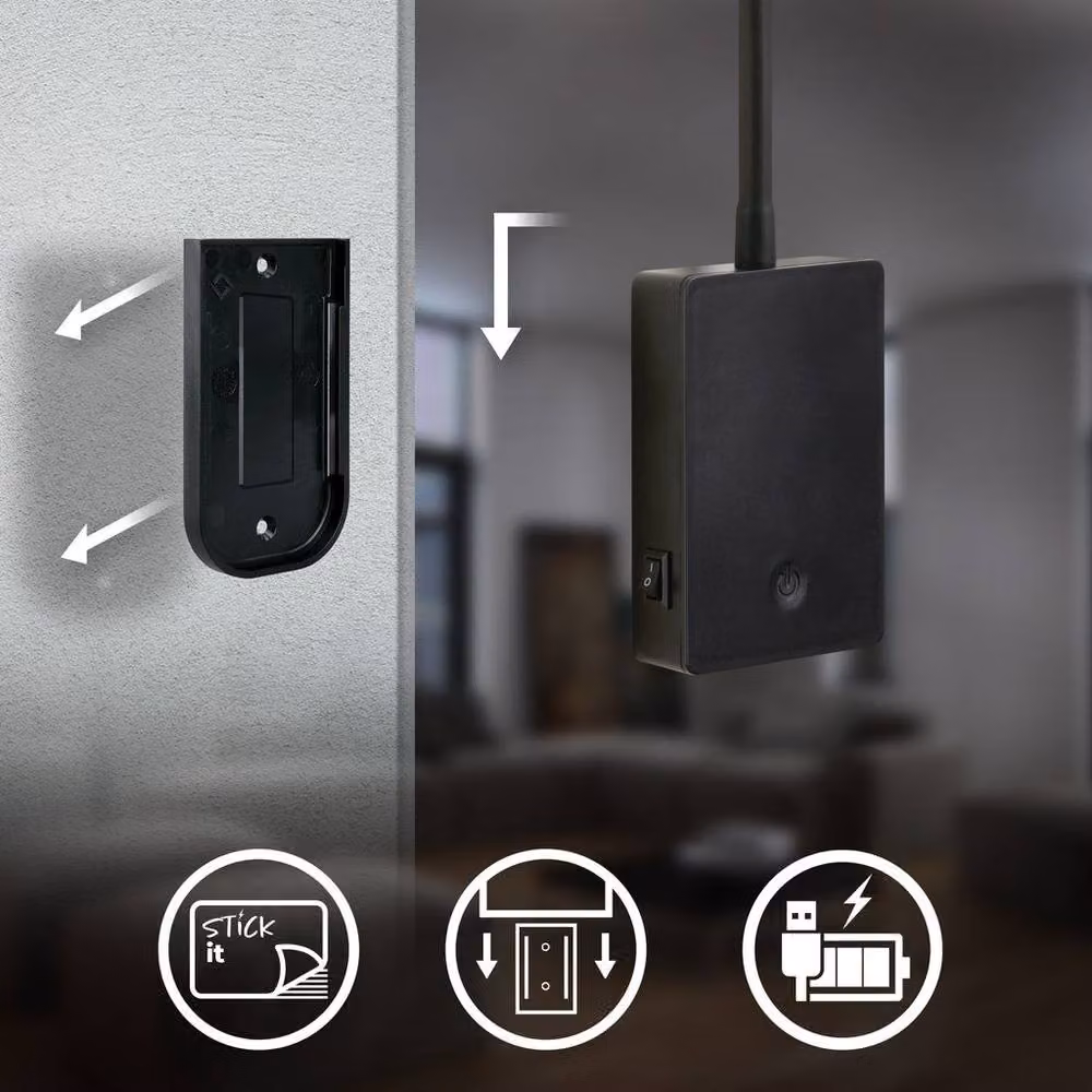 Briloner Sticklights Rechargeable LED Wall Light, Black, W/D/H: 50 x 6 x 3 cm – 6