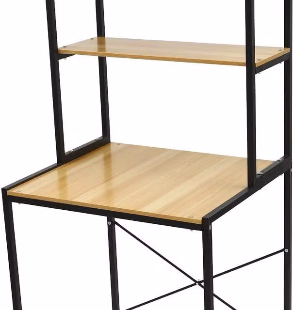 VOGREX 3 Tier Freestanding Washing Machine and Dryer Storage Rack Organizer in Black and Multicolour