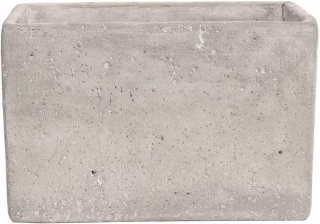 KDMD Grey Cement Flower Pot, 2 Pack, Diameter: 16 cm