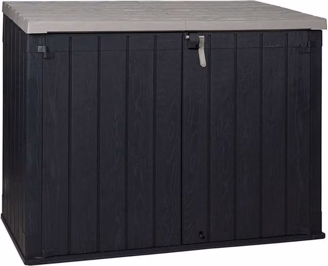 TOOMAX Universal Low Cabinet Garden Storage Box in Anthracite, Black and Grey, W/D/H: 178 x 140 x 109 cm
