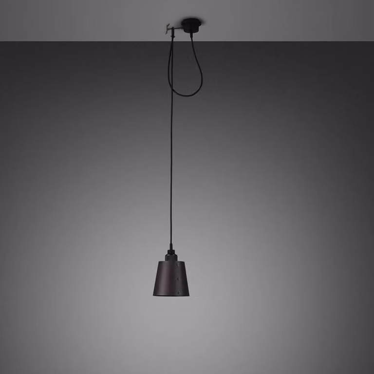 Buster + Punch Hooked 1.0 Suspended Pendant Light in Black and Grey Metal
