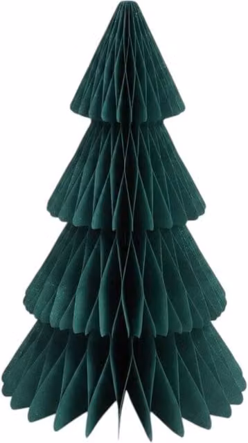 Four Candle Dark Green Paper Tabletop Christmas Tree, Height: 36 cm