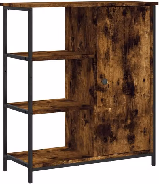 Berkfield Home Smoked Oak Sideboard in Brown, W/D/H: 70 x 30 x 80 cm