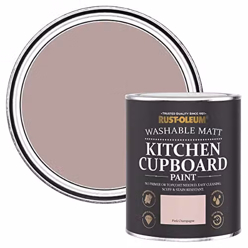 Rust-Oleum Pink Kitchen Cupboard Paint in Matt Finish, Pink, 750ml – 1