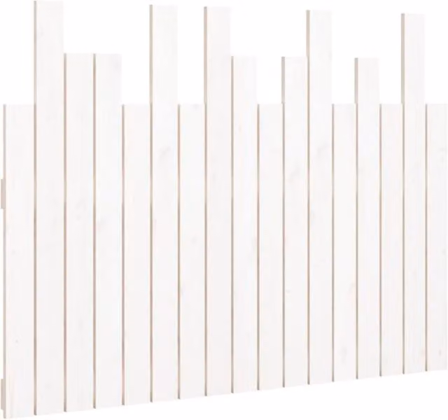 Berkfield Home White Rustic Solid Wood Pine Wall Mount Headboard W/D/H: 108 x 3 x 80 cm – 1
