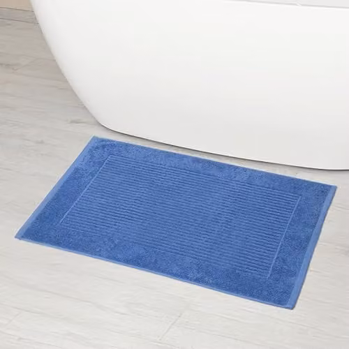 Linens Limited Non Slip Turkish Cotton Bath Mat in Cobalt Blue – 1