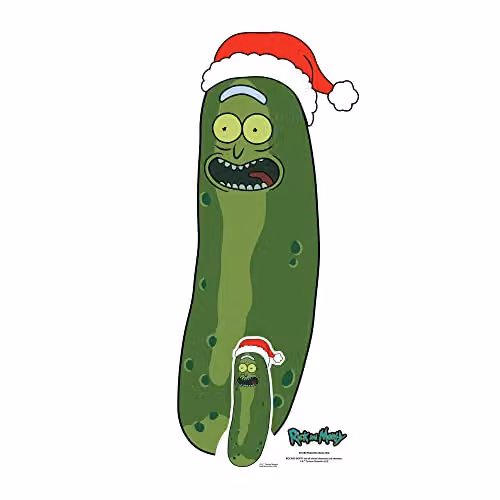 Star Cutouts SC4180 Pickle Rick Green Cardboard Christmas Tabletop Decoration