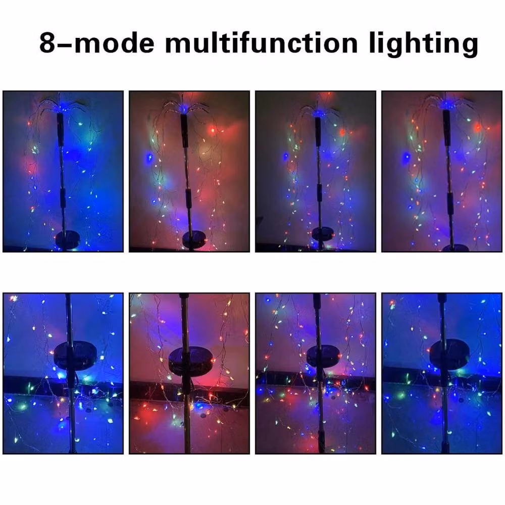 SPETLEK Multicoloured Waterproof LED Solar Powered Firework Garden Lights with Ground Spikes, Pack of 2 – 4