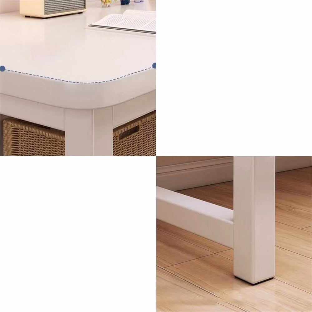 ERGOVEXA Computer Desk with Storage Shelf in White – 2