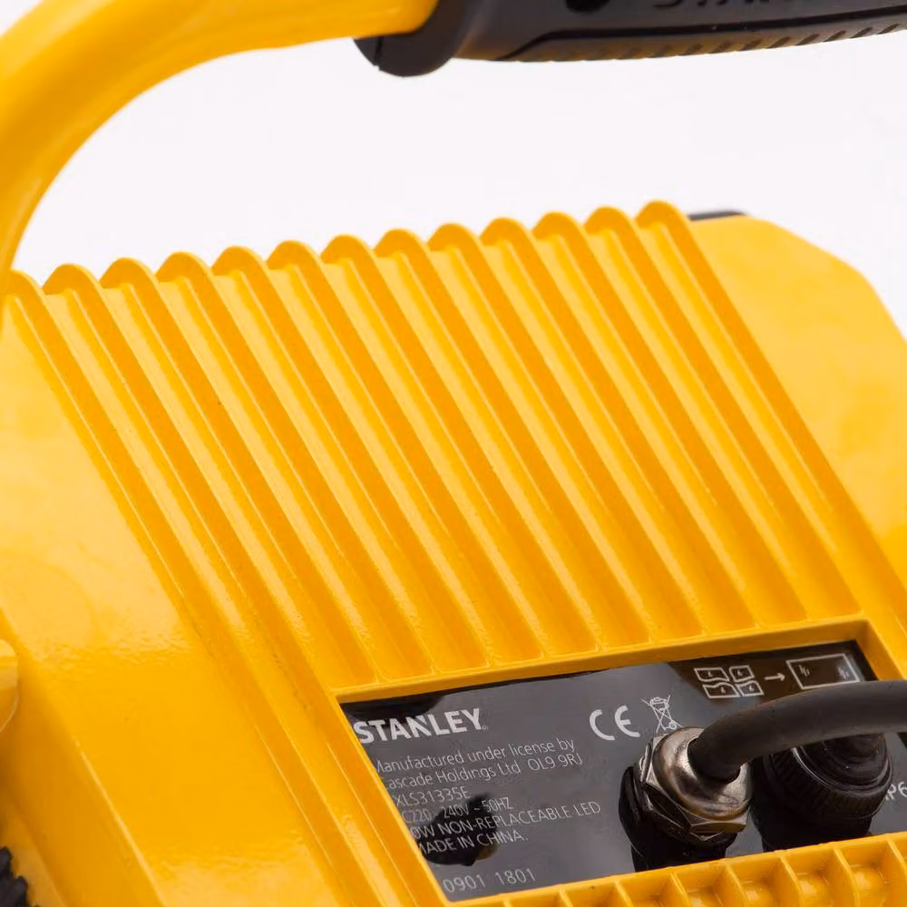 Stanley 20W Folding Work Floodlight with UK Plug, Yellow – 3