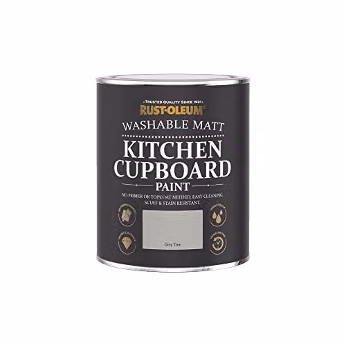Rust-Oleum Grey Kitchen Cupboard Paint in Matt Finish, Grey Tree, 750ml – 3
