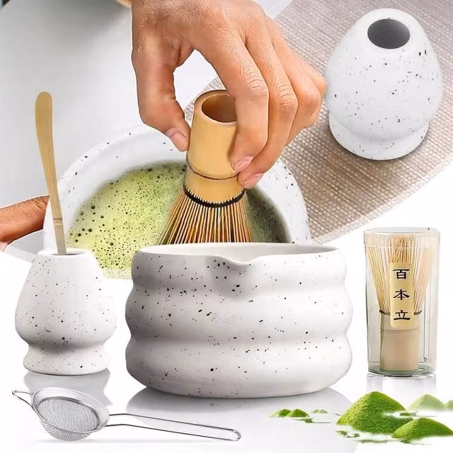PAWNORA White Bamboo Green Tea Powder Whisk – 1