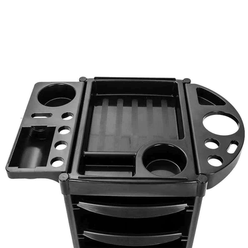 FORGEVIO 4 Drawer Salon Hairdresser Trolley Beauty Barber Storage in Black – 4