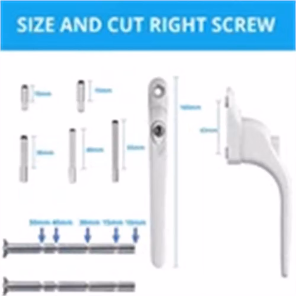 Nordara 2 Pack White Matt UPVC Window Handles – 2