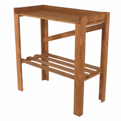 Core Products Waxed Rustic Wood Garden Potting Table in Brown – 2