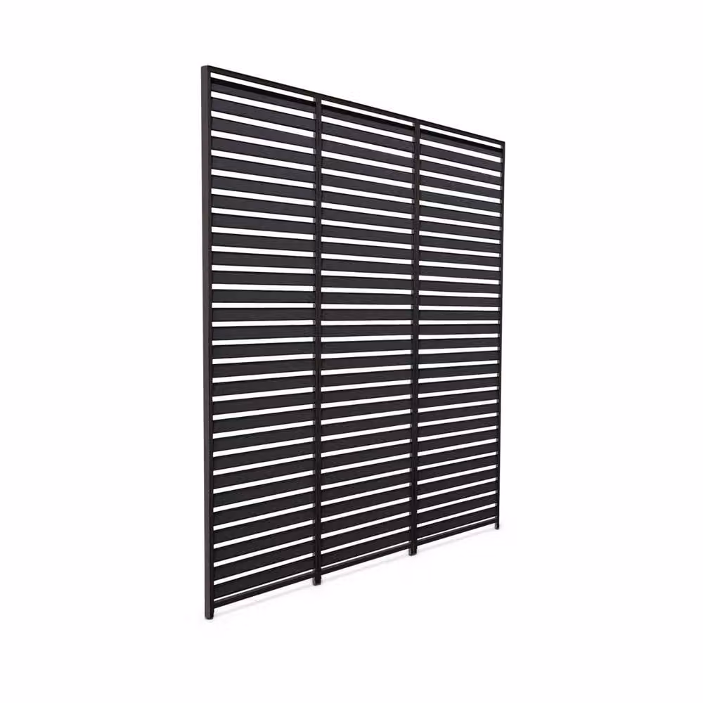 sweeek Set of 3 Aluminium Louvres for Triomphe Bioclimatic Pergola, 100cm, Dark Grey – 2