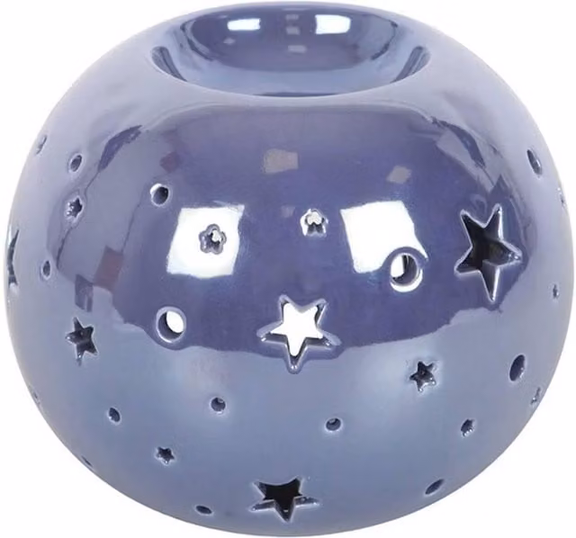 Something Different Iridescent Star Ceramic Oil Burner in Purple – 1
