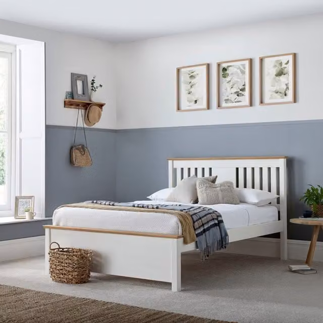 Bedmaster Chester White Solid Wood Storage Bed, W/D/H: 140 x 200 cm