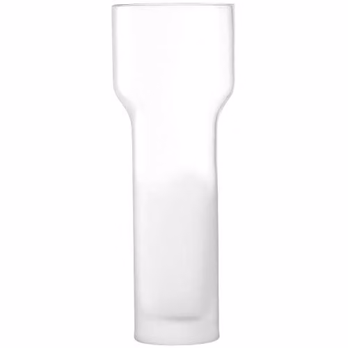LSA International Mist Vase in Transparent and White Glass, Height: 35 cm