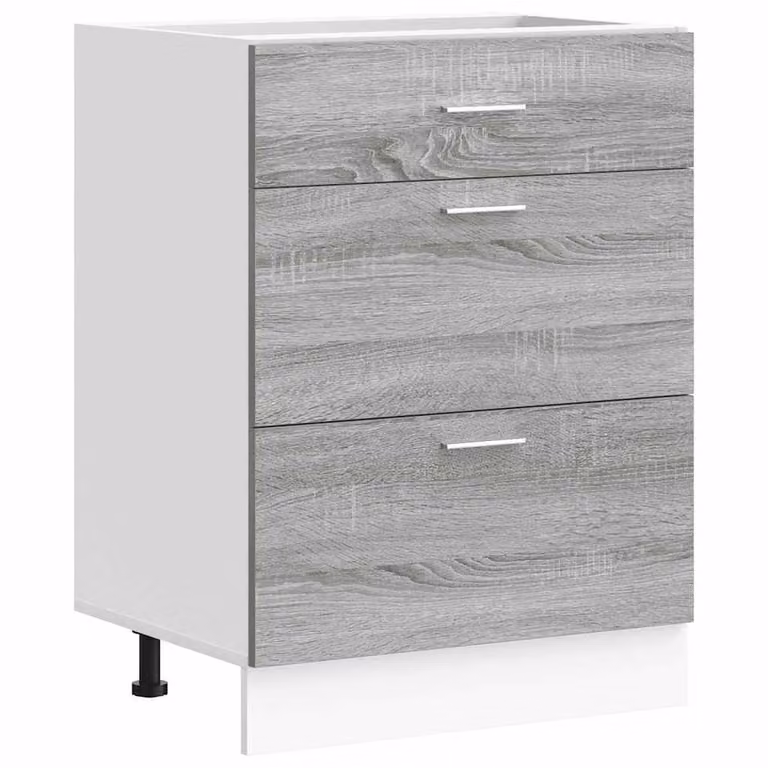 Berkfield Home Modern Grey Sonoma Kitchen Base Cabinet in Matt Engineered Wood