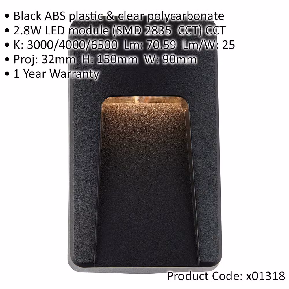 Loops 4 Pack Vertical Outdoor Pathway Guide Lights in Black with Indirect CCT LED – 2