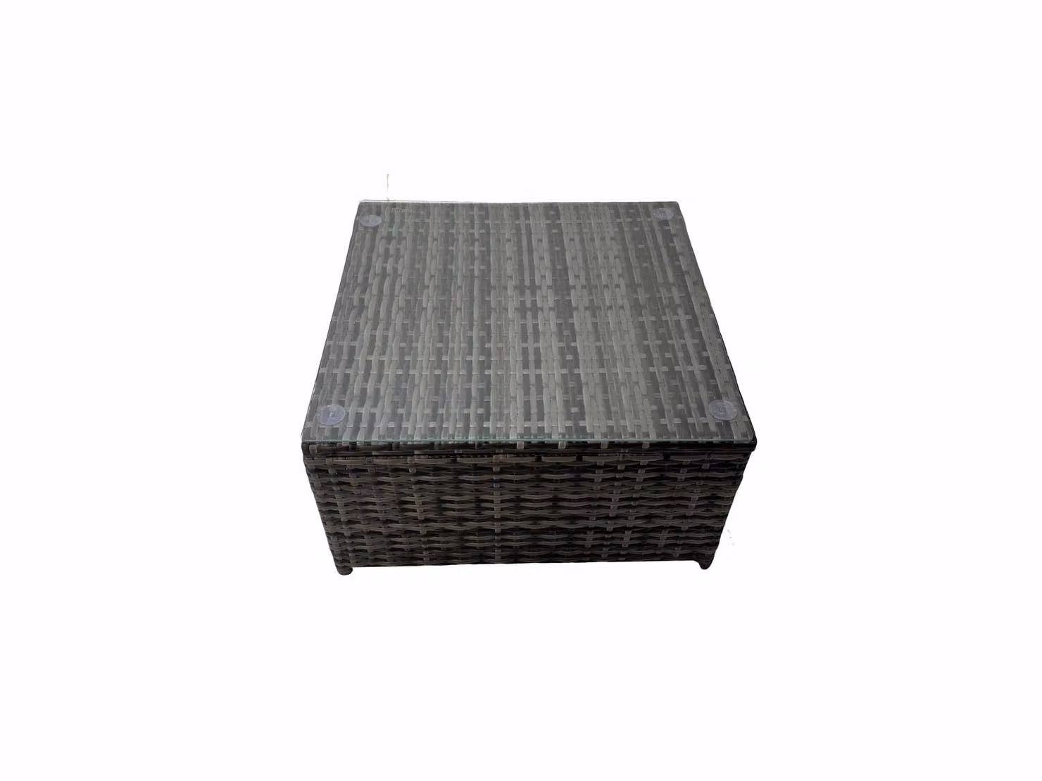 Fimous L-Shape Garden Furniture Set in Dark Grey with Upholstered Lounge Armchair, Outdoor Coffee Table and Ottomans