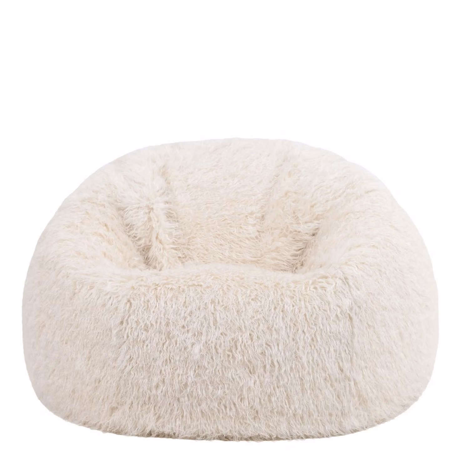 ICON Kingston Classic Dome Bean Bag in Beige Faux Fur – 2