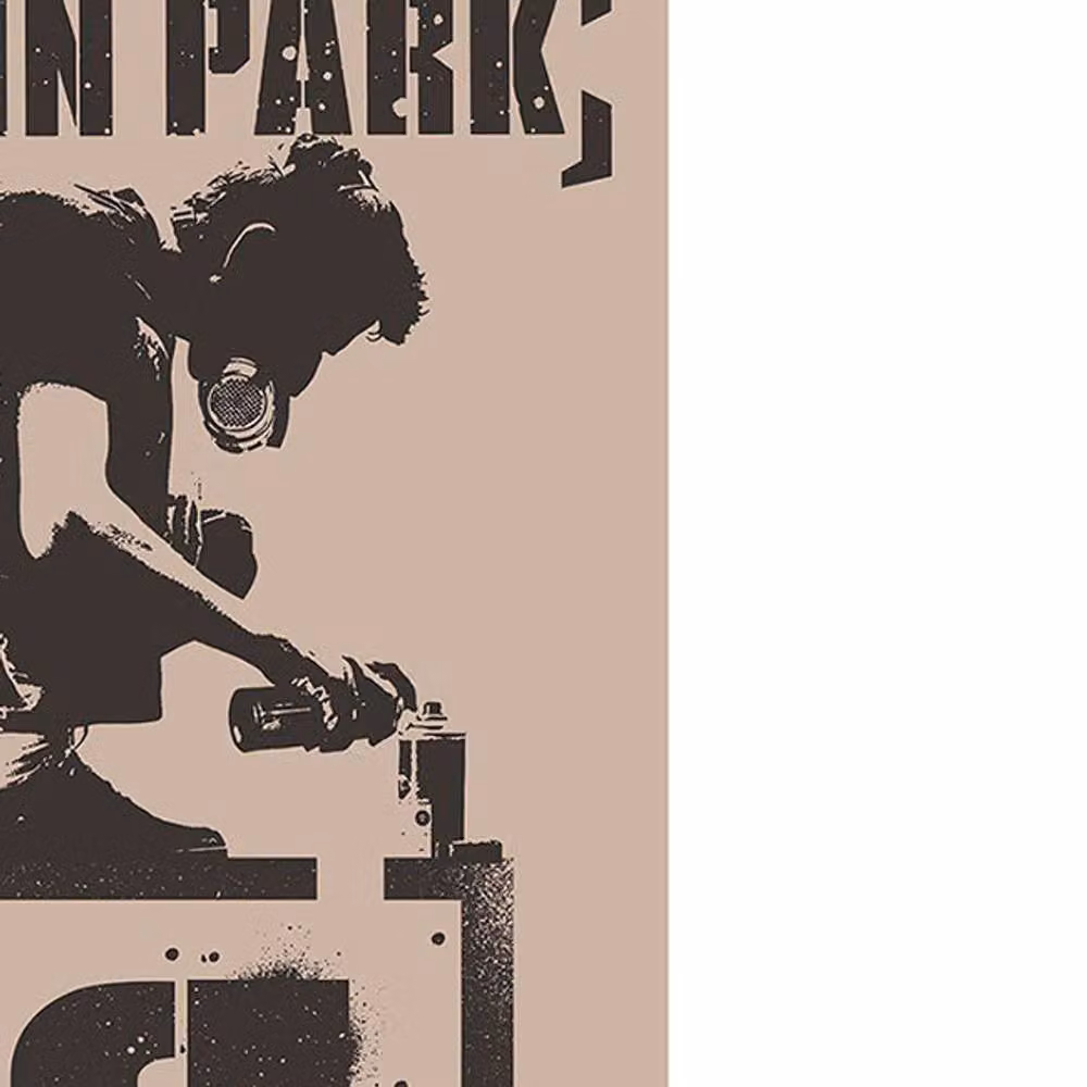 Linkin Park Meteora Rectangular Textile Typography Poster in Beige – 2