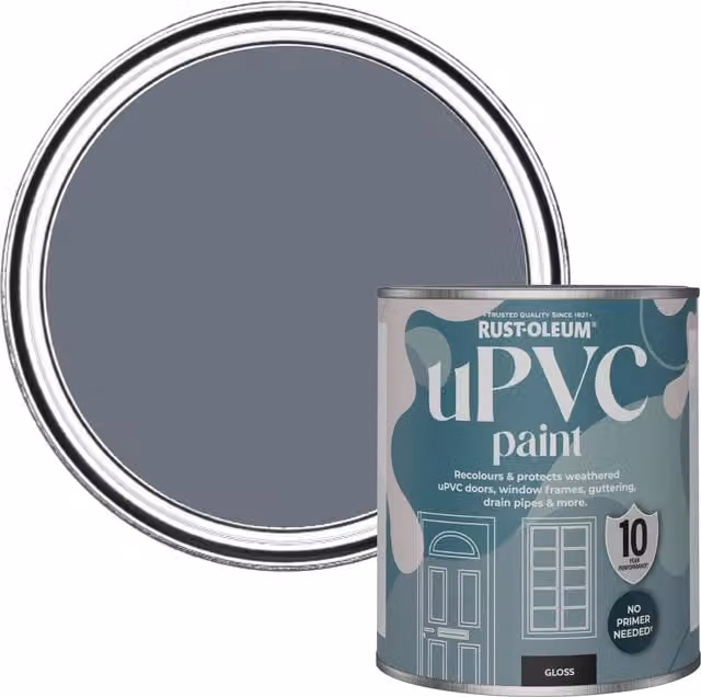 Rust-Oleum UPVC Paint in Gloss Finish, Marine Grey, 0.75 l