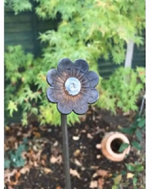 Poppyforge Daisy Pin Plant Support, Pack of 3, Black Steel, H: 152.4 cm