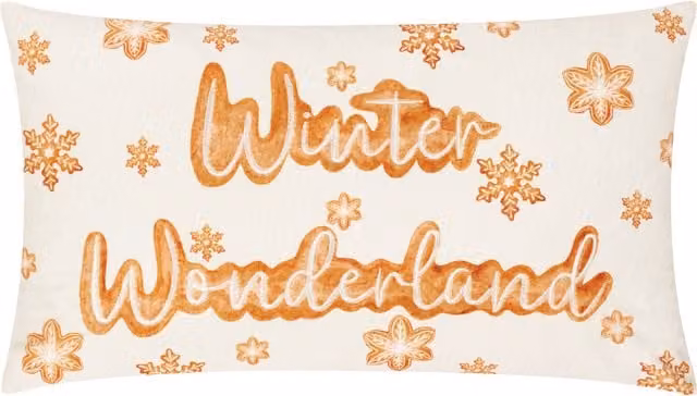 Furn Gretel Multicolour Christmas Winter Wonderland Rectangular Polyester Filled Cushion W: 50 cm, H: 30 cm