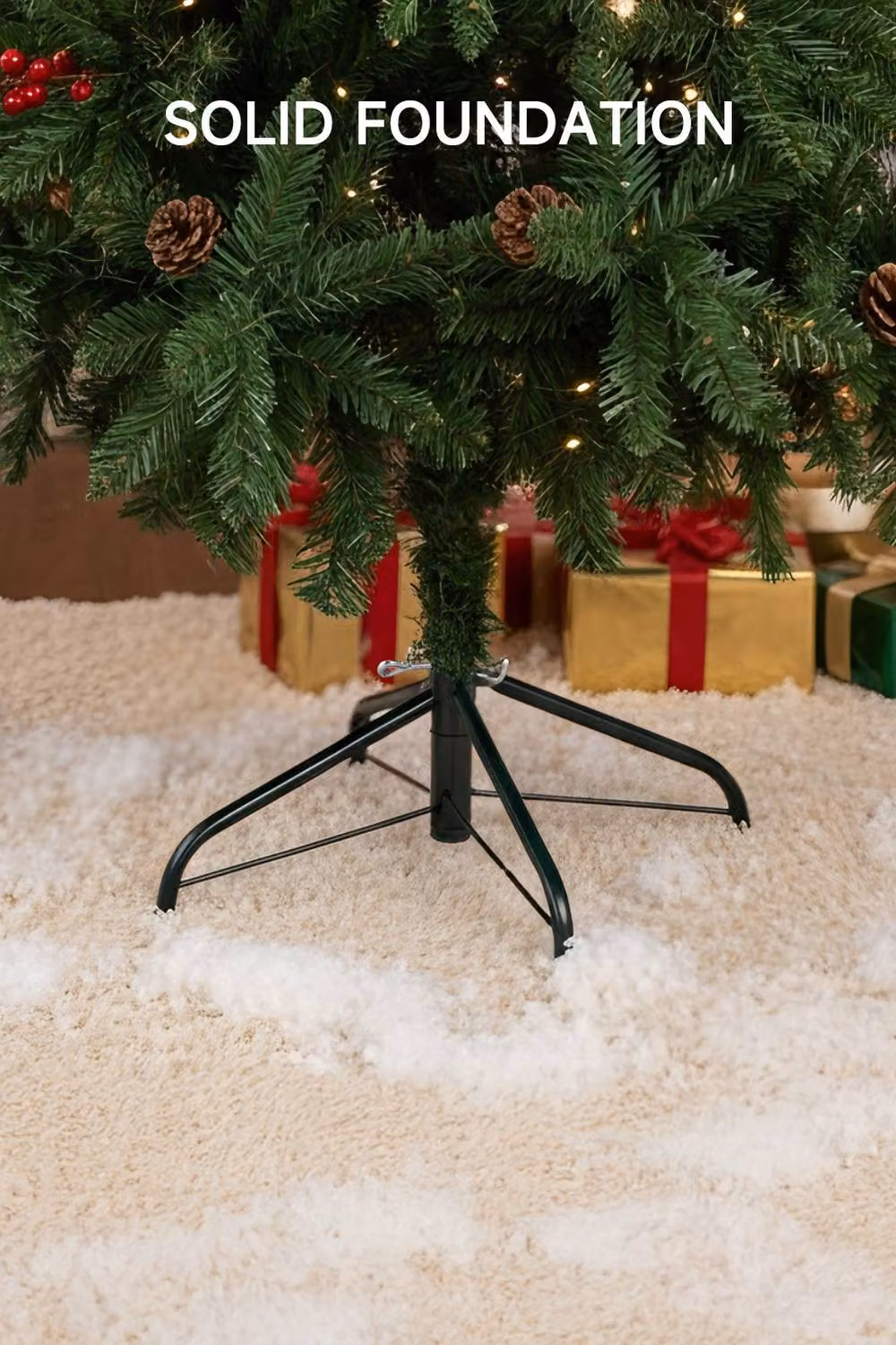 Living and Home 1.8m Artificial Christmas Tree in Green with Foldable Metal Stand – 4