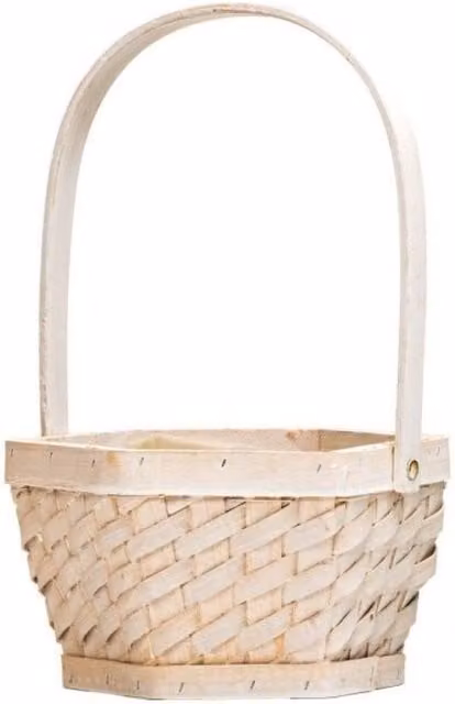 KDMD Hexagon Open Weave Plastic Baskets in Beige, White and Brown